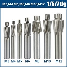 1/5/7 tlg Flachsenker Satz HSS Senker M3-M12 Kopfsenker Zapfensenker Kegelsenker