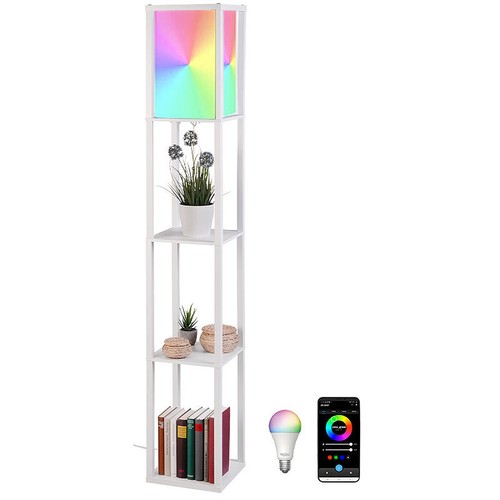 Lunartec stehlampe aus holz - stehlampe,