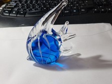 Deko Glas Fisch Blau