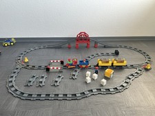 Lego Duplo Eisenbahn-Set Brücke & Bahnübergang Weichen Intelli Personenwagen