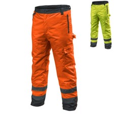 Profi Thermo Warnschutzhose EN 20471 Warnhose Winterhose Arbeitshose Warnschutz