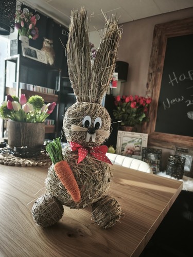 Heu stroh osterhase hase mit - heu,