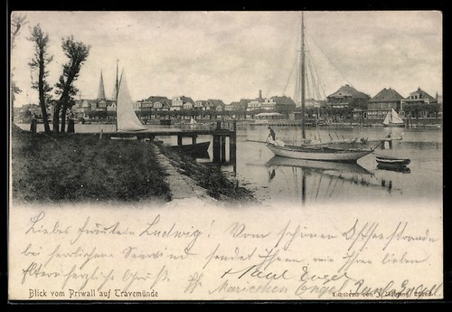 Travemünde ortspanorama vom - travemünde,,