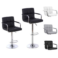 2 x Barhocker Tresenstuhl Lehnstuhl drehbar Lounge Höhenverstellung gepolstert 