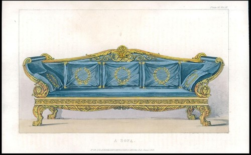 1820 antikes aquatinta - um,