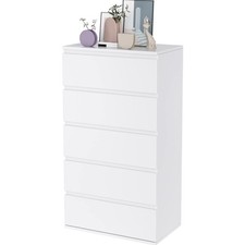 Kommode 5 Schubladen Weiß