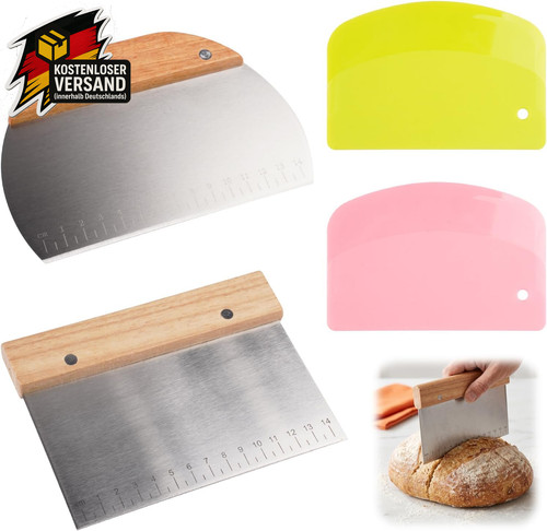 Teigschaber edelstahl set für - edelstahl,