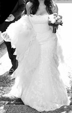 Brautkleid Demetrios Gr. 34/ 36 ivory Mermaid Spitze