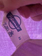 DDR (N)Ostalgie lila Baumwoll-Bettlaken „Planet 35“, ca. 125x205 cm, gebr.