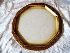 Staffel Stoneware Gerz  Gerzit Teller D 22,5 cm braun beige Waffelmuster !*!