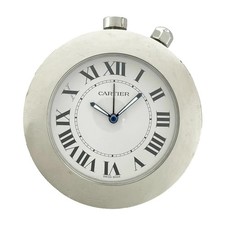 Cartier Tischuhr 2751 Reise Schreibtisch Alarm Quarzuhr mit Box Near Mint