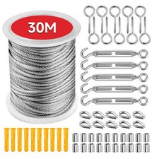 30M Drahtseil Set Edelstahl