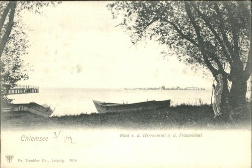 Chiemsee bayern blick von der - chiemsee,