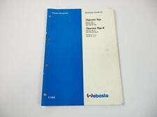 Webasto Thermo Top BW DW 50 Wasserheizgerät Werkstatthandbuch 1996