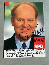 DIETRICH STOBBE (†2011) Bürgermeister Berlin 1977-81  Autogrammkarte 10x15+Zitat