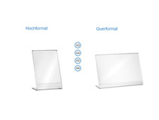 L Ständer Quer/Hochformat A4 A5 A6 Aufsteller Prospektständer Flyer Acryl-glas