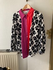 Bluse Sommer,Strand, XXL(ca. 46), schwarz/pink/rot, Langarm
