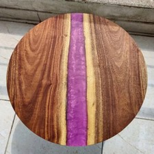 Epoxid Tischplatte rund / Holz