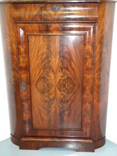 1840 orig. BIEDERMEIER ECKSCHRANK MAHAGONI auf Eiche Eckmöbel Wandschrank Berlin