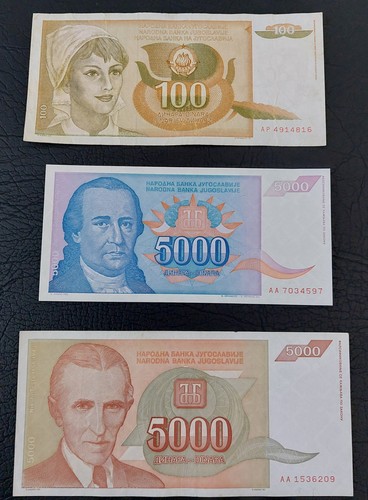 Lot banknoten jugoslawien - banknoten,