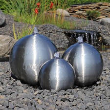 Edelstahl gartenspringbrunnen - edelstahl,