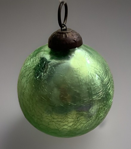 Alte glas kugel messing kappe - alte, kugel,
