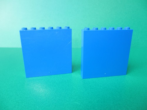 Lego mauerteil blau 1x6x5 - 2x,