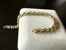 585 yellow gold link bracelet - yellow,