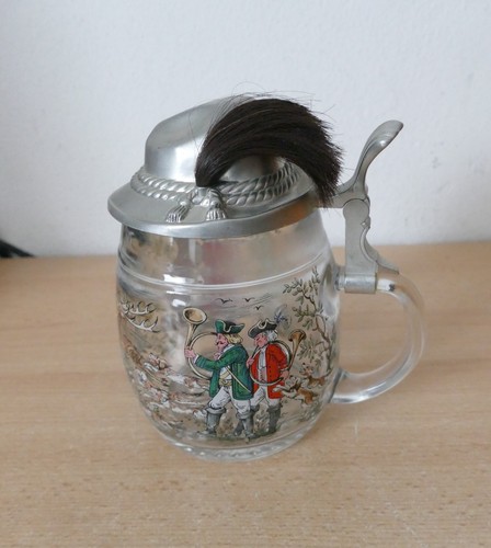 Liter glas bierkrug mit - 1/2,