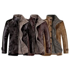 DE Warmer Wintermantel Leder