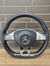 STEERING HOLZ LENKRAD MERCEDES AMG W205 GLC W447 W222 C217 SCHALTWIPPEN PAPPEL 