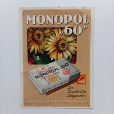 1943 Monopol 60 Zigaretten Fabrik Dresden Werbeanzeige Werbung Advertising