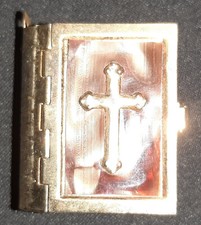 Minibuch The New Testament Neues Testament Bibel Messing-Einband Schließe + Öse