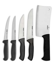 Pirge Metzgermesser Set 5 TLG Schlachtermesser Fleischermesser Hackmesser