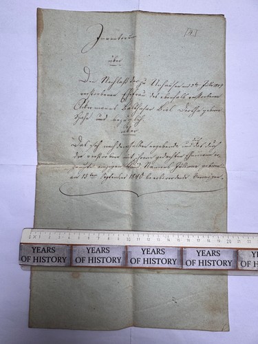 Dokument 1849 handschrift - dokument,