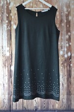 Mango Suit Minikleid Kleid Wildleder-Touch Nieten schwarz Gr. M Vintage-Look