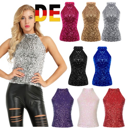 Damen neckholder glitzer - damen,