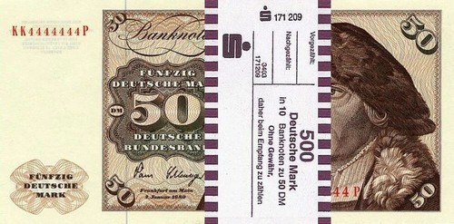 Geldscheine 1980 - 10, dm,