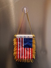 USA Auto Wimpel mit Saugnapf