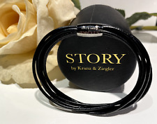 Story by Kranz & Ziegler Leder Armband 1-Reihe 6-schnürig 19 cm 1004851 schwarz