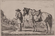 JOHANN ADAM KLEIN (nach) `DER SLAWAKE AM DONAU UFER´ RADIERUNG, J. 132, ~1814