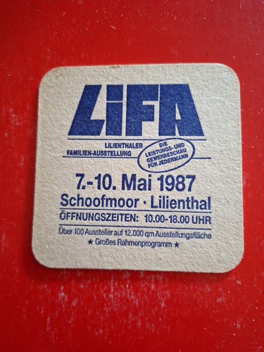 Bierdeckel 1987 lilienthal - bierdeckel,