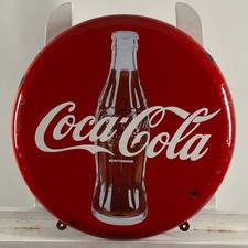Coca-Cola Emailschild - 41 x 41 x 5 cm (16,1 x 16,1 x 2") - seltenes...