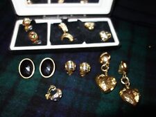 Ohrringe Clips set gold farbig 6 Paare Pierre Cardin Designer Collection gemisch