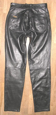 schmale " LINUS " LEDERJEANS / Lederhose in schwarz aus Glattleder ca. W26 / L30