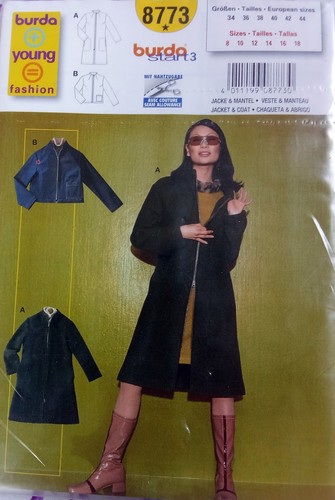 Burda start jacke mantel 8773 - burda,