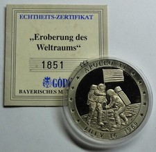 Medaille 1992 - Mondlandung 1969 PP/Proof mit Zertifikat & Kapsel