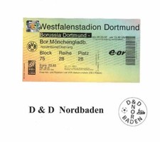 Ticket / Eintrittskarte  01/02  1. Liga    Borussia Dortmund - Mönchengladbach