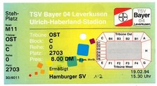 Ticket BL Bayer Leverkusen - Hamburger SV 1993/94
