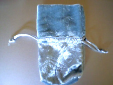 Samt - Beutel / Schmuck - Beutel / Make-Up Täschchen Samt  Hellblau ca.8 x 14 cm